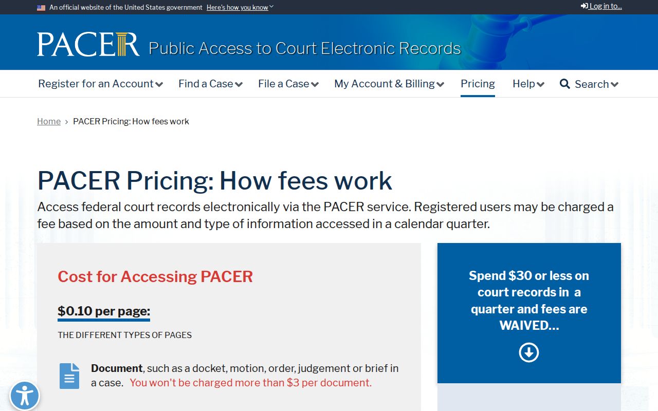 Trousdale County arrest warrant reference, PACER pricing information for federal dockets