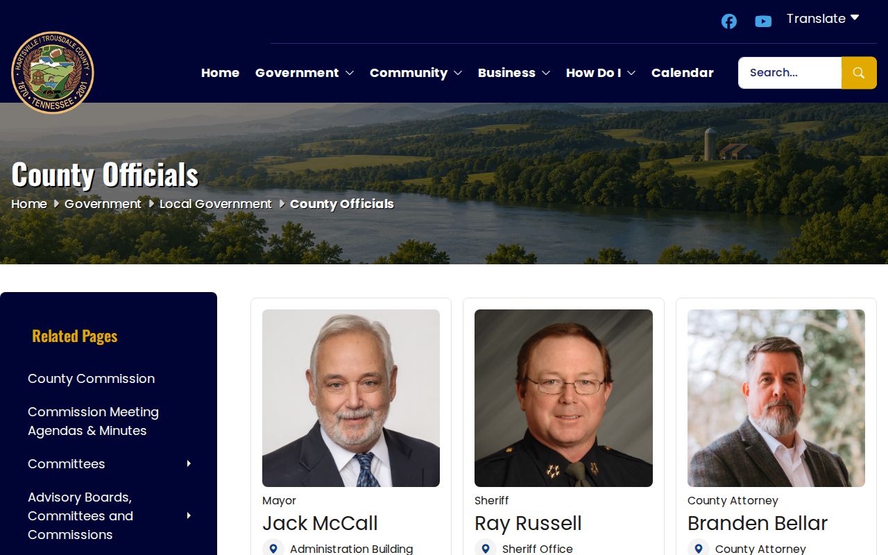 Trousdale County warrant records reference, official court and Sheriff office directory